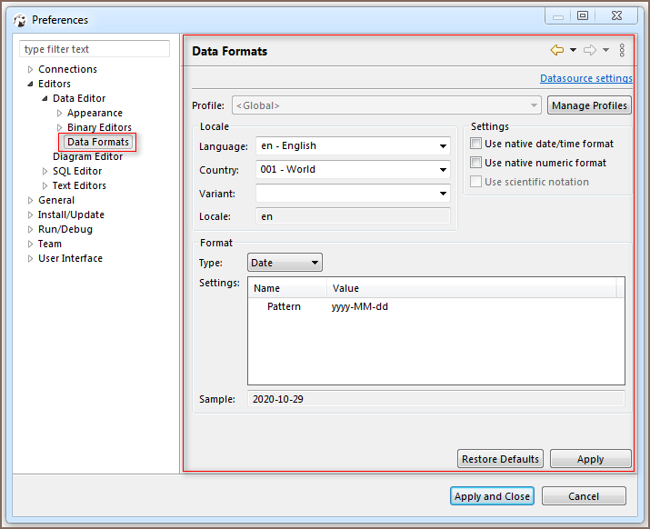 Dating profiler database