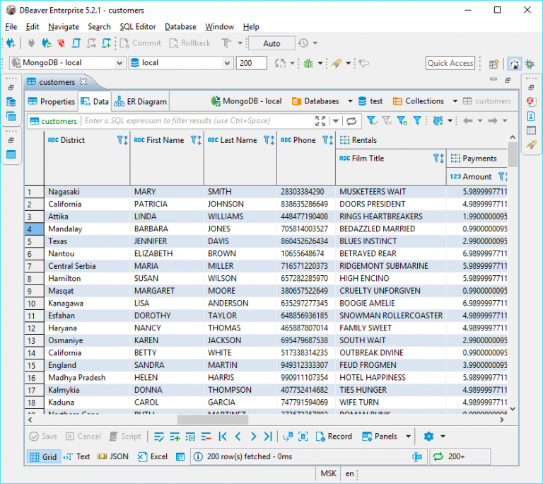 MongoDB - DBeaver