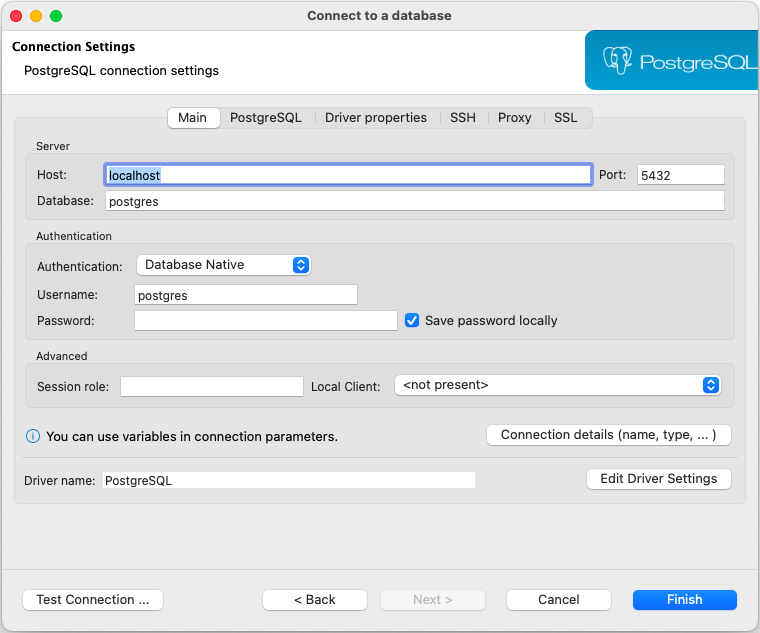 dbeaver postgresql create table