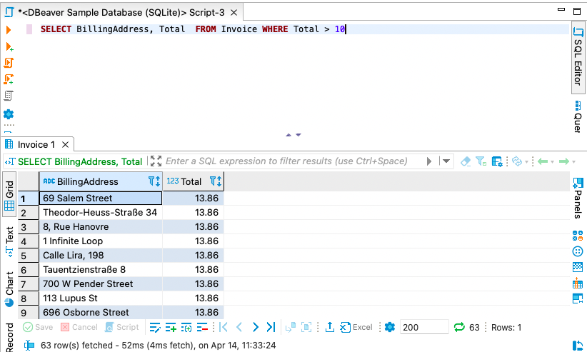 Your First Queries In The SQL Editor DBeaver