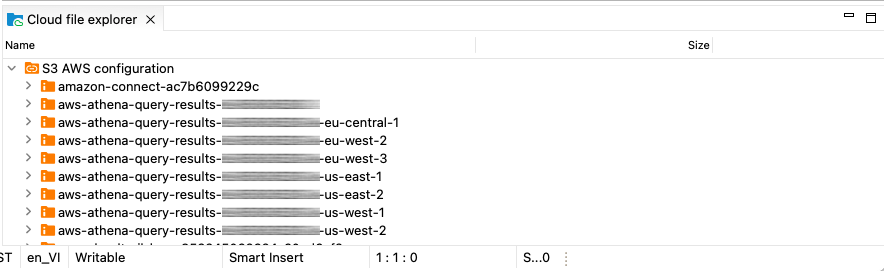 DBeaver AWS S3 browser