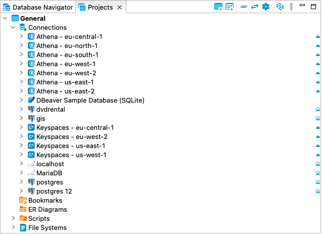 DBeaver Database Navigator