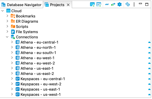 DBeaver Organize Connections