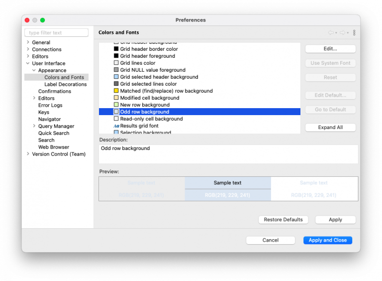 DBeaver Tutorial | How to Change Data Grid Colorization