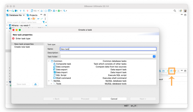 Working with tasks: how to get started - DBeaver