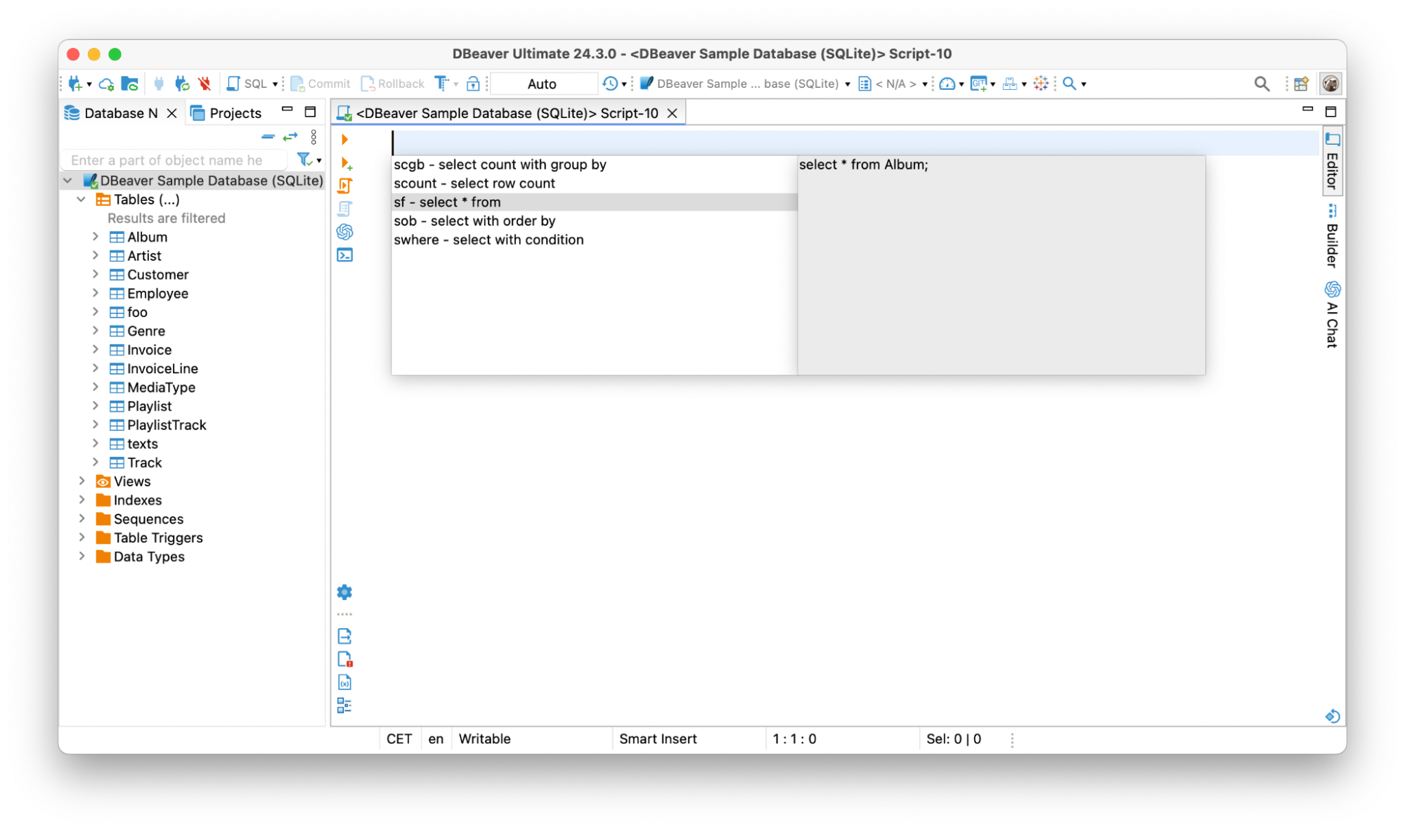 SQL Best Practices in DBeaver: Write queries faster with SQL Templates