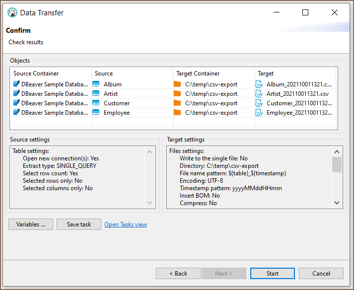 dbeaver create table from script