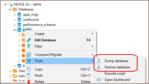 mysql dump database command